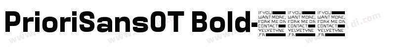 PrioriSans0T Bold字体转换